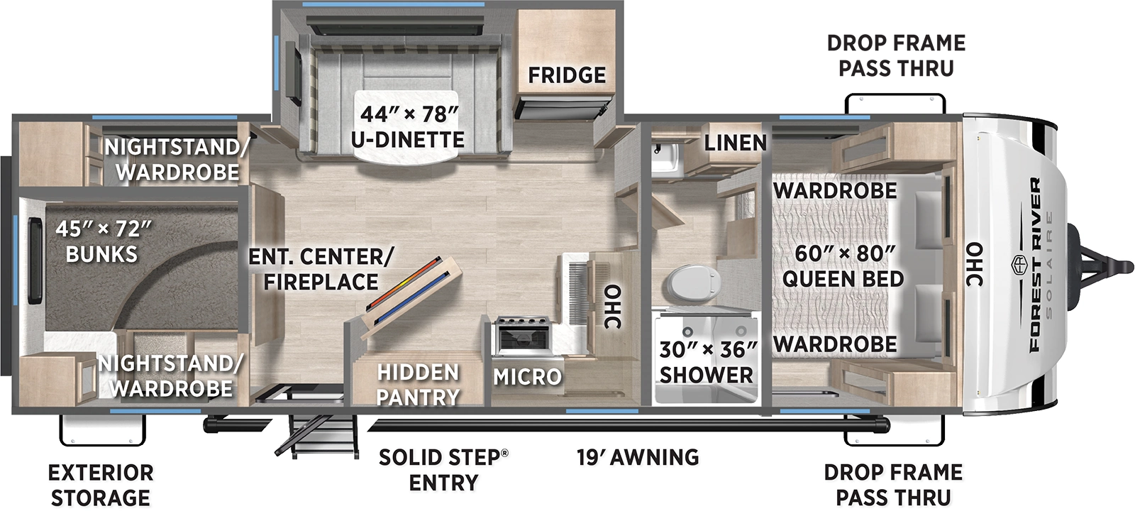 Solaire Ultra Lite 2750BHS Floorplan